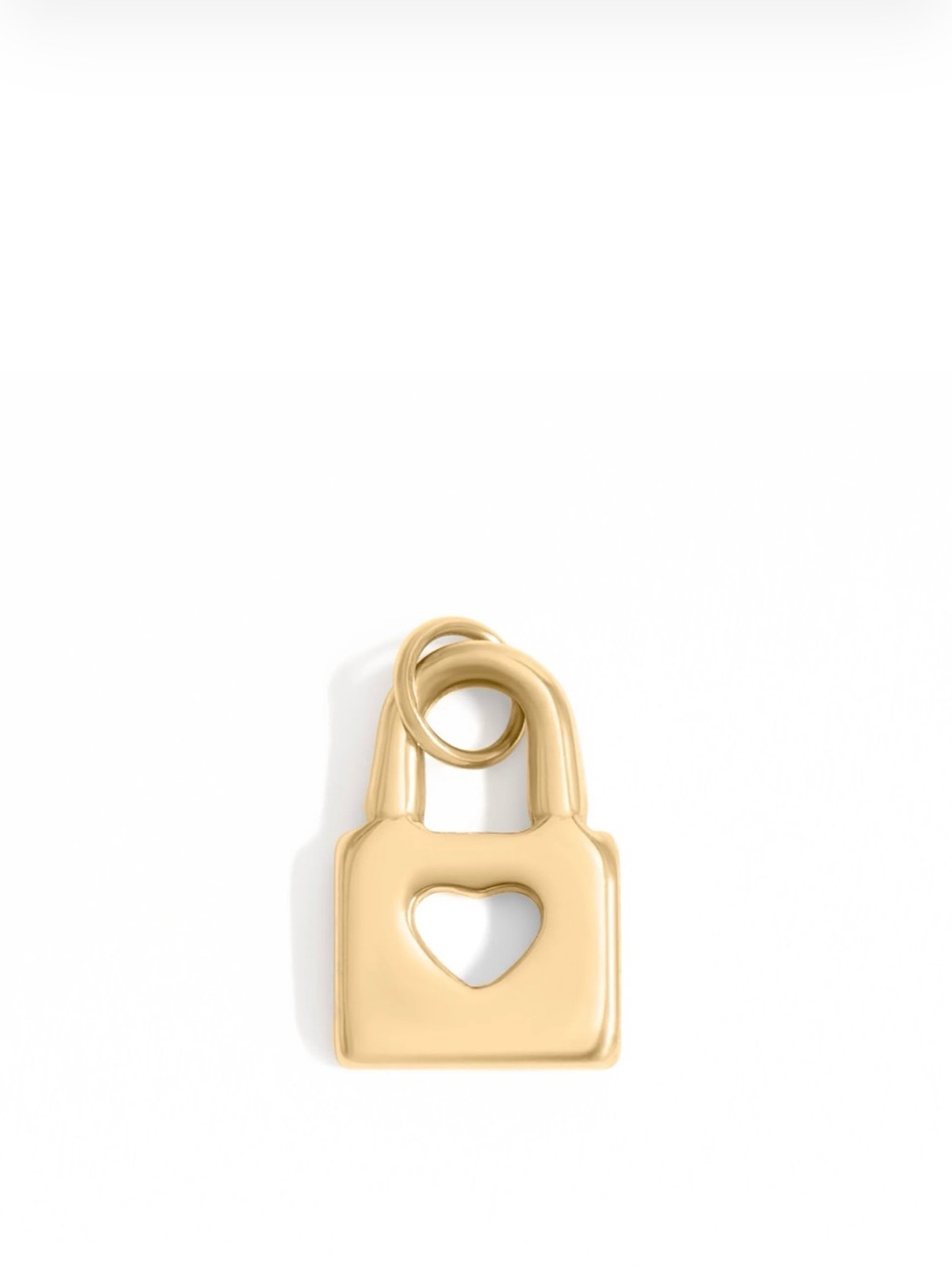 Gold Heart Padlock Charm Pendant - Women Accessories